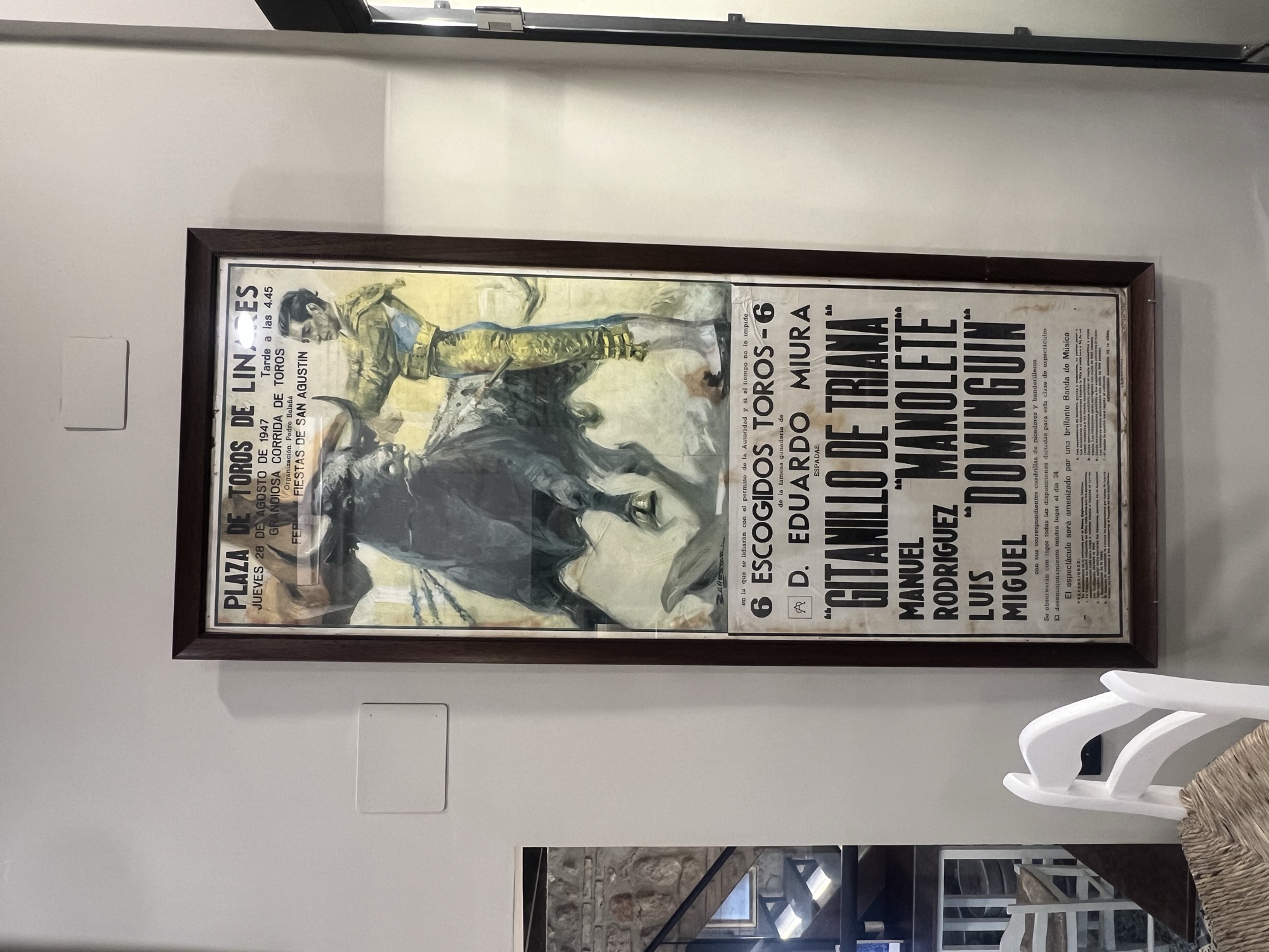 Cartel original Plaza de Toros de Linares 28 agosto 1947 — última corrida de Manolete